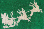 Santa Sleigh Coco Door Mat - 18" x 30"